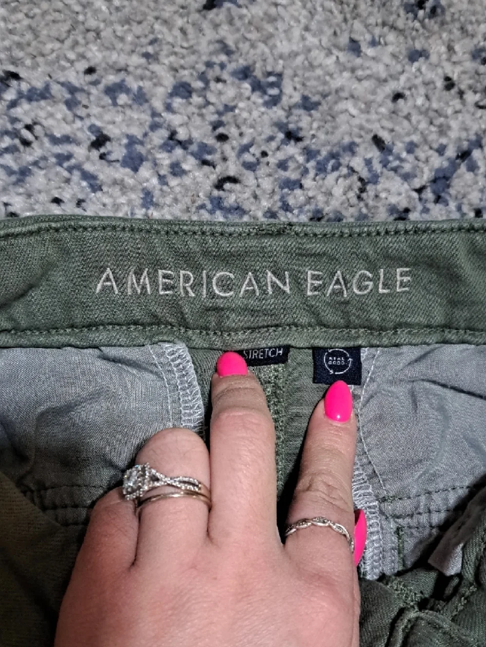American Eagle Outfitters Olive Curvy High Rise Baggy Wise Leg Pant 6 - Picture 2 of 7